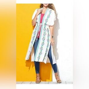 NWT Curations Embroidered Cover-Up S